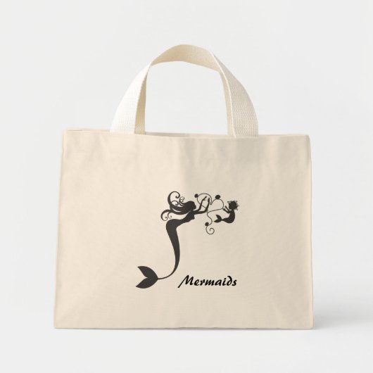 Mammie en baby Mermaids Mini Tote Bag (Voorkant)