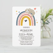 Mammie en Baby Slote Regenboog | Baby shower per p Kaart (Staand voorkant)