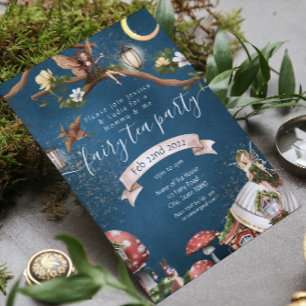 Mammie en ik Fairy Tea Party Invitation Kaart