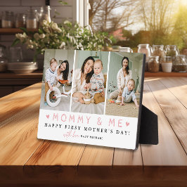 'Mammie en mij' 1ste Moederdag 3 x Foto Collage Fotoplaat