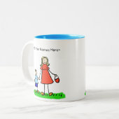 Mammie en mij - Blond Little Boy Custom Mokken (Voorkant links)