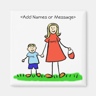 Mammie en mij - Moeder en Zoon Blond Familie Magne Magneet