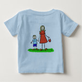 Mammie en mij T-Shirt (blond - Gepersonaliseerd na (Achterkant)