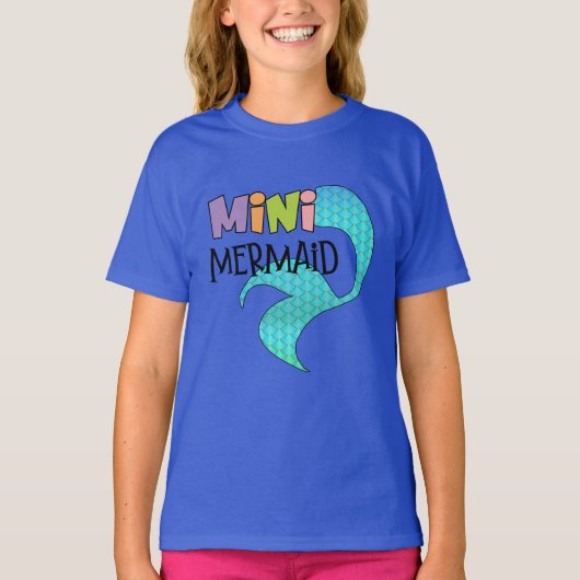 mammie en mini Mermaid Matching Parent & Kind Girl T-shirt (Voorkant)