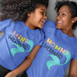 mammie en mini Mermaid Matching Parent & Kind Girl T-shirt