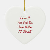 Mammie en papa's eerste Kerstmis met mij.. Ornamen Keramisch Ornament (Achterkant)