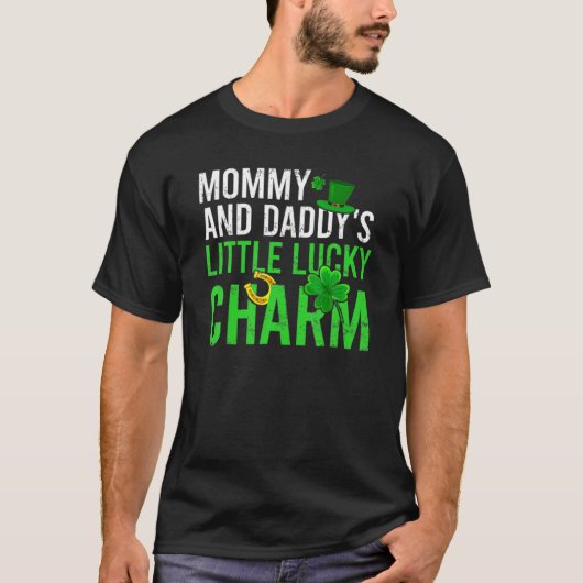 Mammie en papa's kleine Lucky Charm St Patrick's T-shirt (Voorkant)