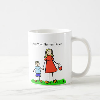 Mammie en zoon - Gepersonaliseerde londe familie Koffiemok