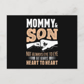 mammie-en-zoon-hart-tot-hart briefkaart (Voorkant)