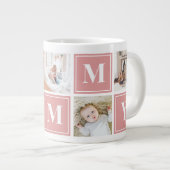 Mammie Foto Collage Aangepaste Giant Coffee Mok (Voorkant rechts)