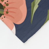Mammie Gepersonaliseerd bloemenpatroon Fotocollage Fleece Deken (Hoek)