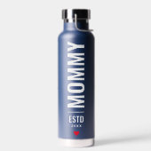 Mammie gevestigd | Aangepaste datum 4 Foto Trendy Waterfles (Links)