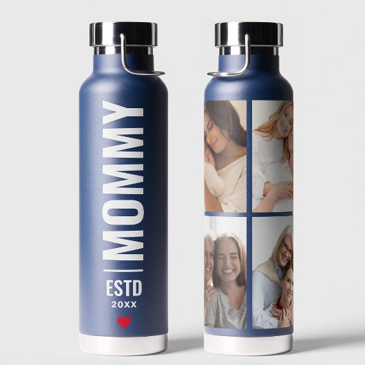 Mammie gevestigd | Aangepaste datum 4 Foto Trendy Waterfles