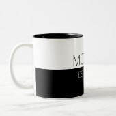 Mammie gevestigd | Elegant Gifts voor nieuwe mam Tweekleurige Koffiemok (Links)
