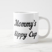 Mammie grappige koffie citaat zwarte halve tekst grote koffiekop (Rechts)