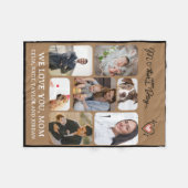 Mammie Herinneringen: 7-foto gepersonaliseerde fle Fleece Deken (Voorkant (Horizontaal))