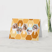 Mammie Honeycomb Foto Collage 5 Foto Birthday Kaart (Voorkant)