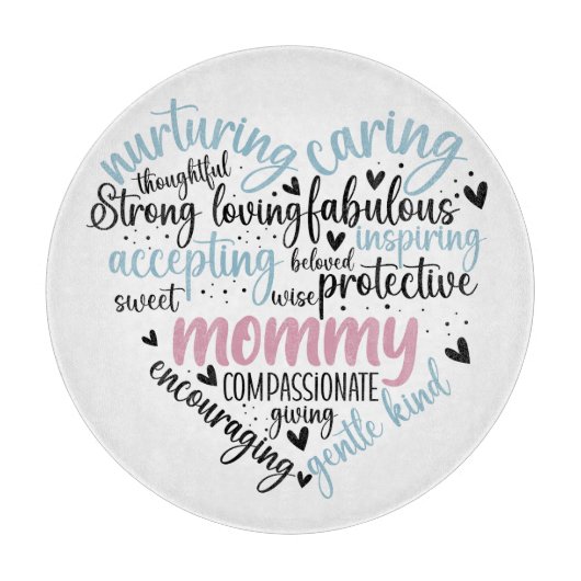 Mammie houdt van het dragen van een zachte hoed snijplank (Voorkant)