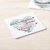 Mammie houdt van het hart kartonnen onderzetters (Schuin)