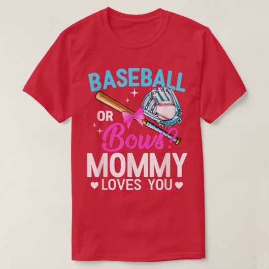 Mammie houdt van honkbal of poten... t-shirt (Design voorkant)