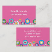 Mammie-informatiekaart in roze contactkaartje (Voorkant / Achterkant)