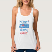 Mammie is de baas papa en ik ben het ermee eens tanktop (Voorkant)