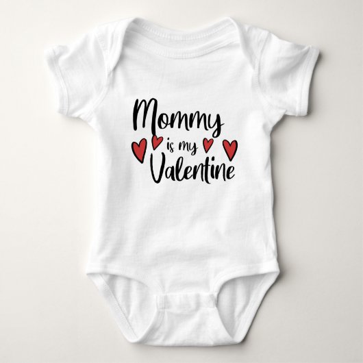 Mammie is mijn Valentijn // Cute Valentijnsdag Romper (Voorkant)