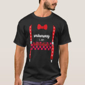 Mammie is mijn Valentijn Hart Mam Suspenders Bow T T-shirt (Voorkant)