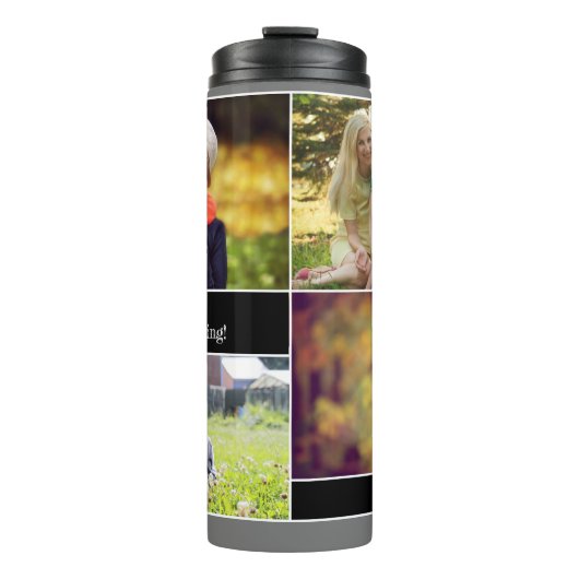 Mammie Je bent Verbazingwekkend Fotocollage Custom Thermosbeker (Voorkant)