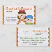 Mammie-kaart Contactkaartje (Voorkant / Achterkant)