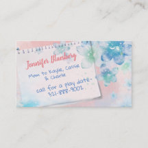 Mammie-kaart met waterkleurbloemen