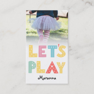 *~* Mammie-kaart - Play Date Card Playful Colors Visitekaartje