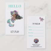 *~* Mammie-kaart - Speel de Datum van de HALLO Visitekaartje (Voorkant / Achterkant)