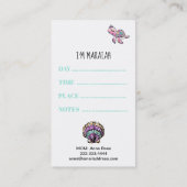 *~* Mammie-kaart - Speel de Datum van de HALLO Visitekaartje (Achterkant)