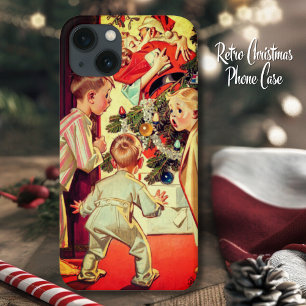 Mammie Kissende Santa Claus Vintage Case-Mate iPhone Case