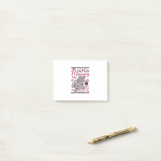 Mammie Kunst de beste mama Post-it® Notes (Op bureau)