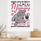 Mammie Kunst de beste mama Poster (Keuken)