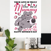 Mammie Kunst de beste mama Poster (Thuiskantoor)