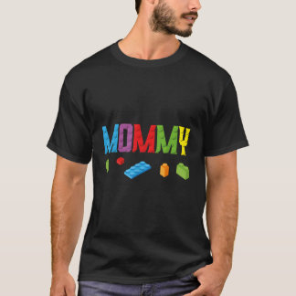 Mammie Master Builder Building Bricks Blocks Famil T-shirt