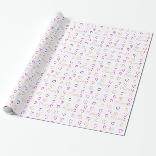 Mammie met hart cadeaupapier (Uitgerold)