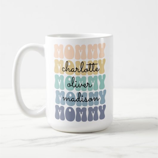 Mammie Modern mam Kinder Names Moederdag Gift Koffiemok (Links)