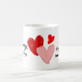 Mammie Moederdag Funny Quote Red Pink Hearts Koffiemok (Center)