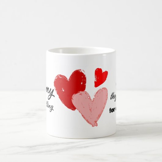 Mammie Moederdag Funny Quote Red Pink Hearts Koffiemok (Center)