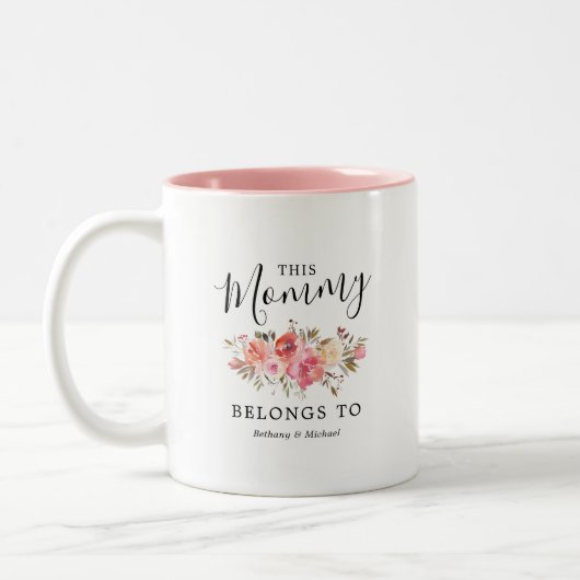 Mammie Moederdag Pink Floral Coffee Mok (Links)