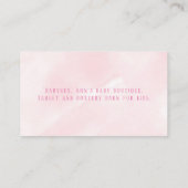 Mammie moet het griffie van het Baby shower van ee Visitekaartje (Achterkant)