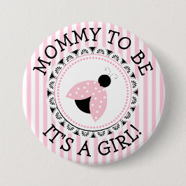 "Mammie moet roze zijn" Button Baby shower