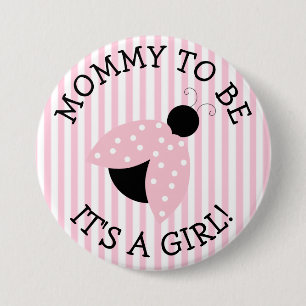 "Mammie moet roze zijn" Button Baby shower