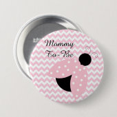 "Mammie moet roze zijn" Button Baby shower (Voorkant /achterkant)