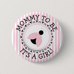 "Mammie moet roze zijn" Button Baby shower