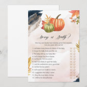 Mammie of papa Baby shower spelen Kaart (Voorkant / Achterkant)